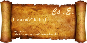 Csernák Emil névjegykártya