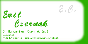 emil csernak business card